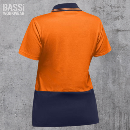 WOMEN'S HI VIS V-NECK POLO