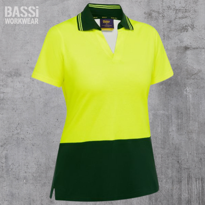 WOMEN'S HI VIS V-NECK POLO