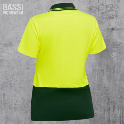 WOMEN'S HI VIS V-NECK POLO