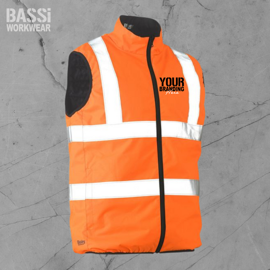 Taped Hi Vis Reversible Puffer Vest