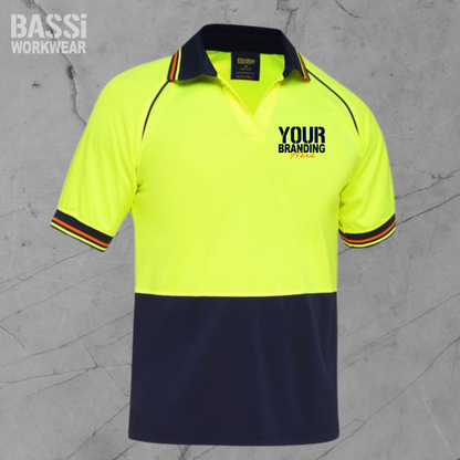 TWO TONE HI VIS V-NECKPOLO