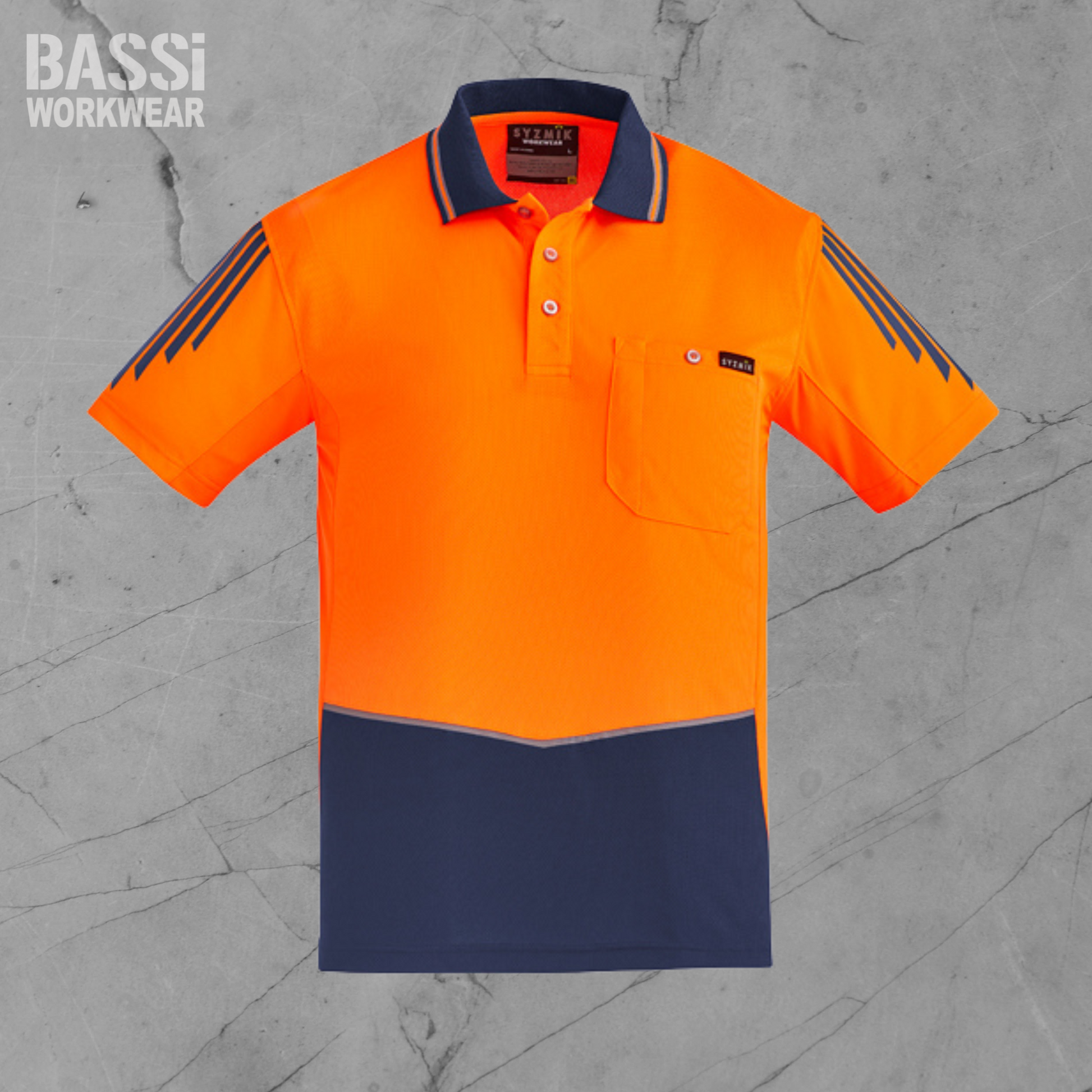 Mens Hi Vis Flux Short Sleeve Polo