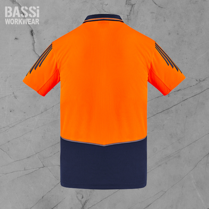 Mens Hi Vis Flux Short Sleeve Polo