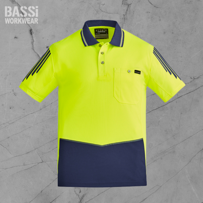 Mens Hi Vis Flux Short Sleeve Polo