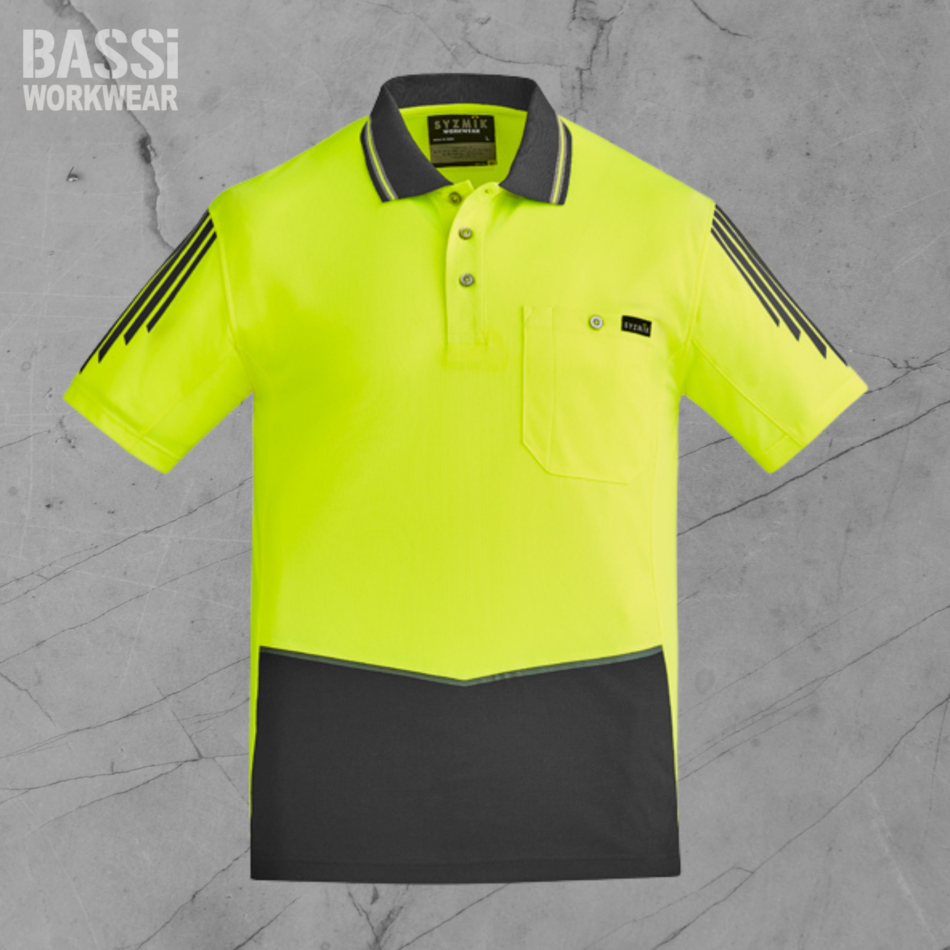 Mens Hi Vis Flux Short Sleeve Polo