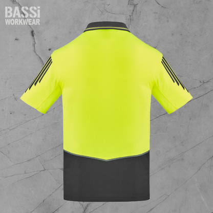 Mens Hi Vis Flux Short Sleeve Polo