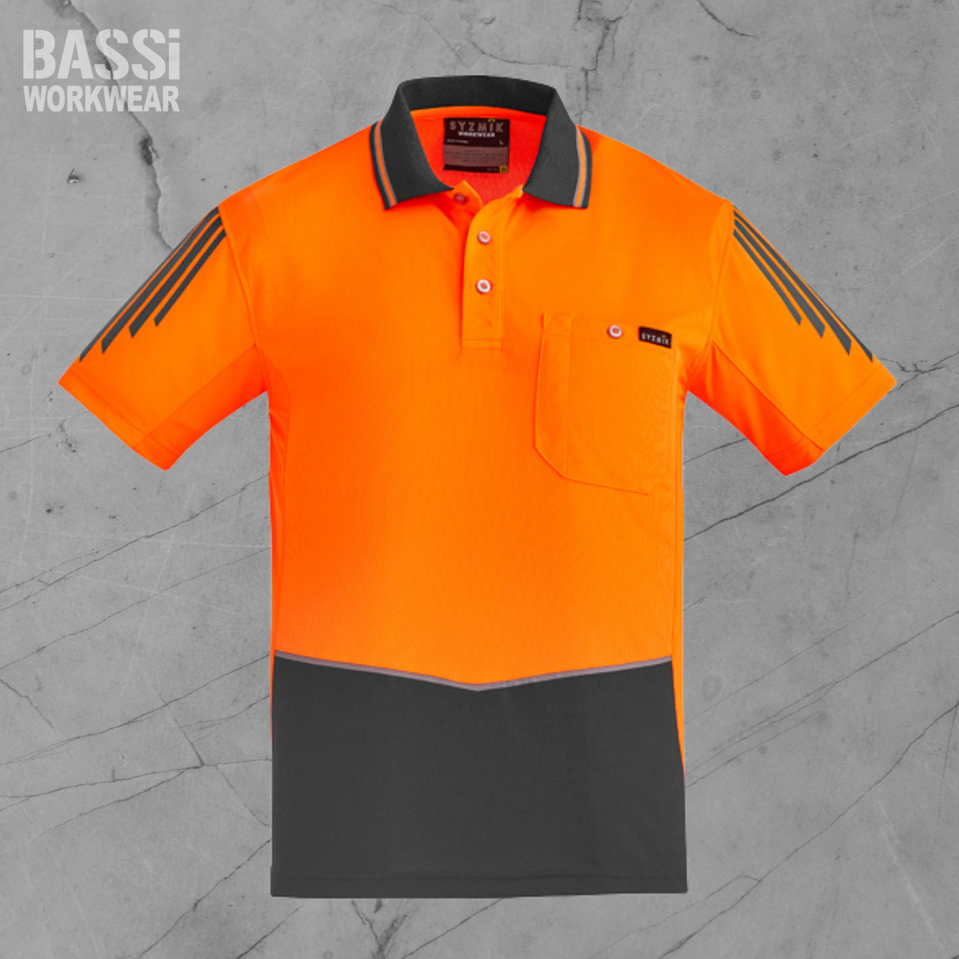 Mens Hi Vis Flux Short Sleeve Polo