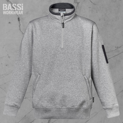 Unisex 1/4 Zip Brushed Fleece Pullover