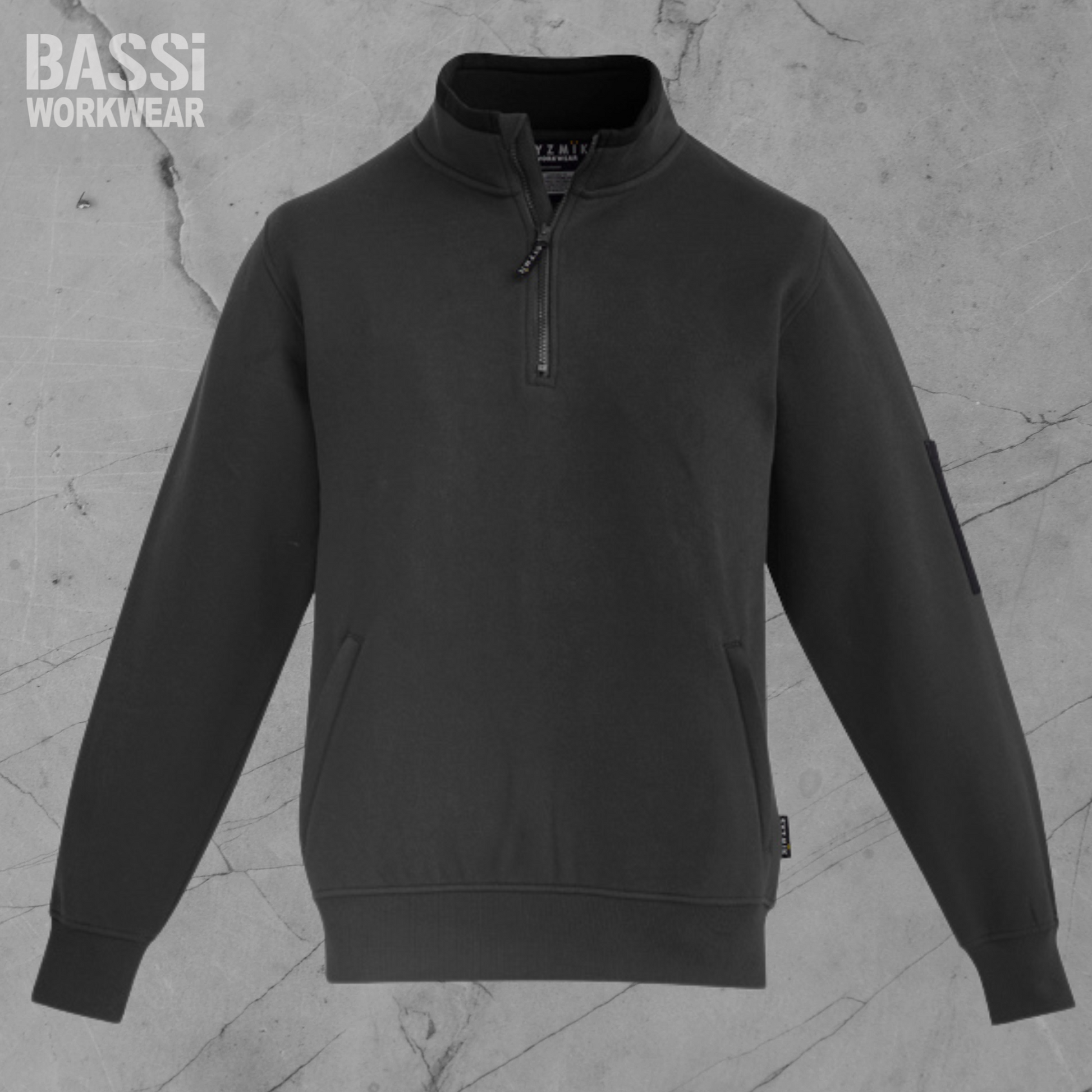 Unisex 1/4 Zip Brushed Fleece Pullover