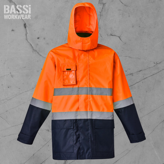 Mens Hi Vis Basic 4 In 1 Waterproof Jacket