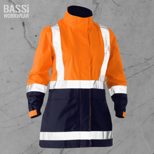 Women's H Taped Two Tone Hi Vis Rain Jacket