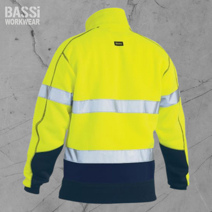 Taped Hi Vis 1/4 Zip Fleece Pullover With Sherpa Lining