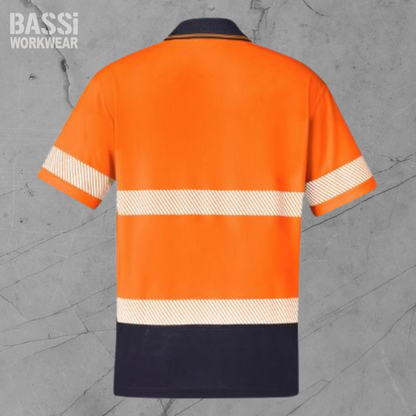 Unisex Hi Vis Segmented Tape Short Sleeve Polo