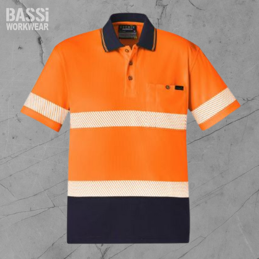 Hi Vis Segmented Tape Short Sleeve Polo