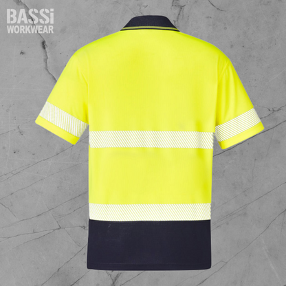 Unisex Hi Vis Segmented Tape Short Sleeve Polo